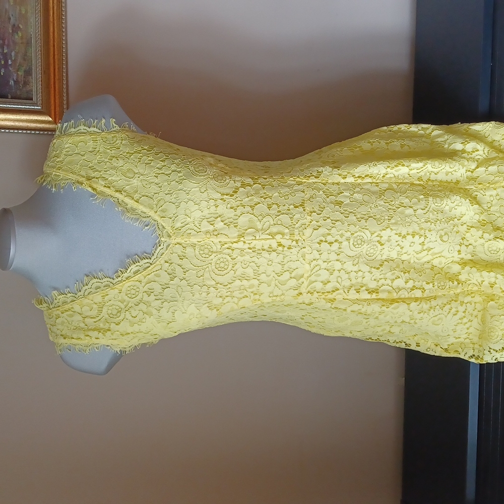H&M Yellow Lace dress Size S